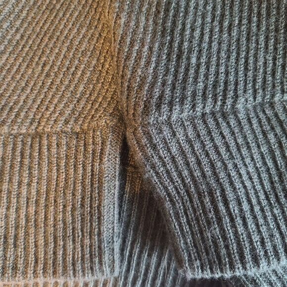 Bigio Collection Green Wool Blend Faux Leather Accents Sweater Tunic Dress Sz L - Picture 7 of 14